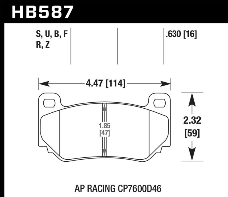 Picture of Hawk Performance HAWK DTC-70 Brake Pad Sets - HB587U.630