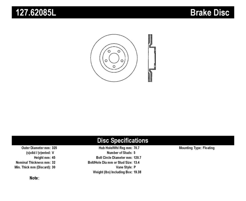 Picture of Sport Drilled & Slotted Brake Rotor; Front Left