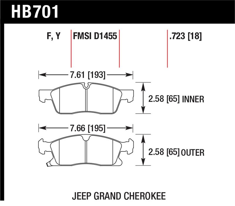 Picture of Hawk Performance HAWK Ceramic Brake Pad Sets - HB701Z.723