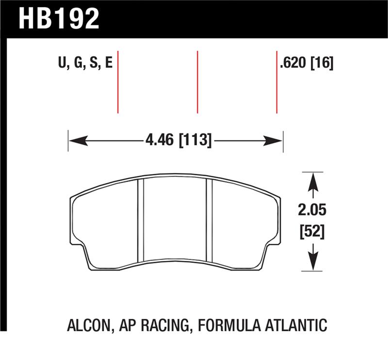 Picture of Hawk Performance HAWK DTC-70 Brake Pad Sets - HB192U.620
