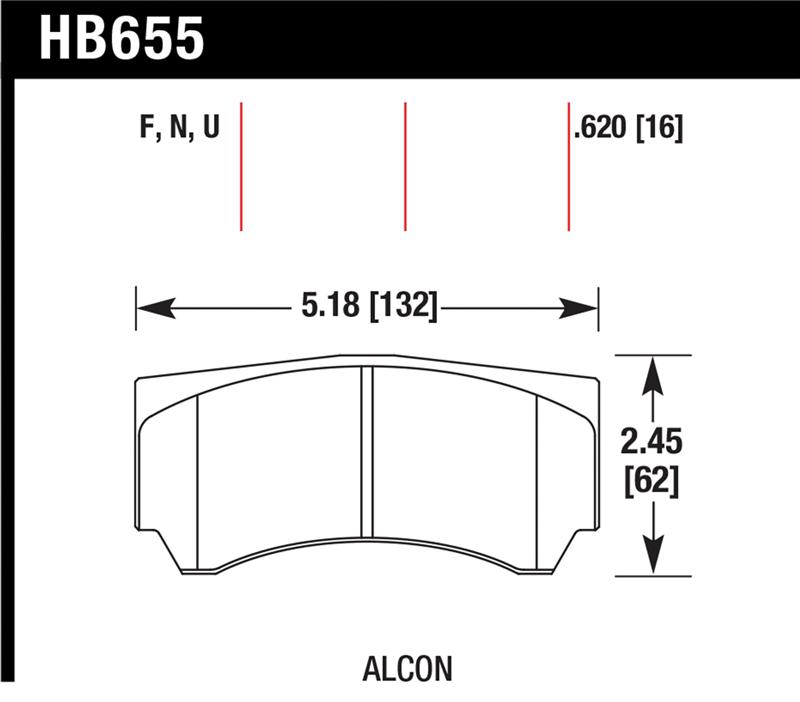 Picture of Hawk Performance HAWK HPS Brake Pad Sets - HB655F.620