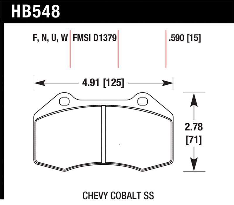 Picture of Hawk Performance HAWK DTC-70 Brake Pad Sets Front - HB548U.510