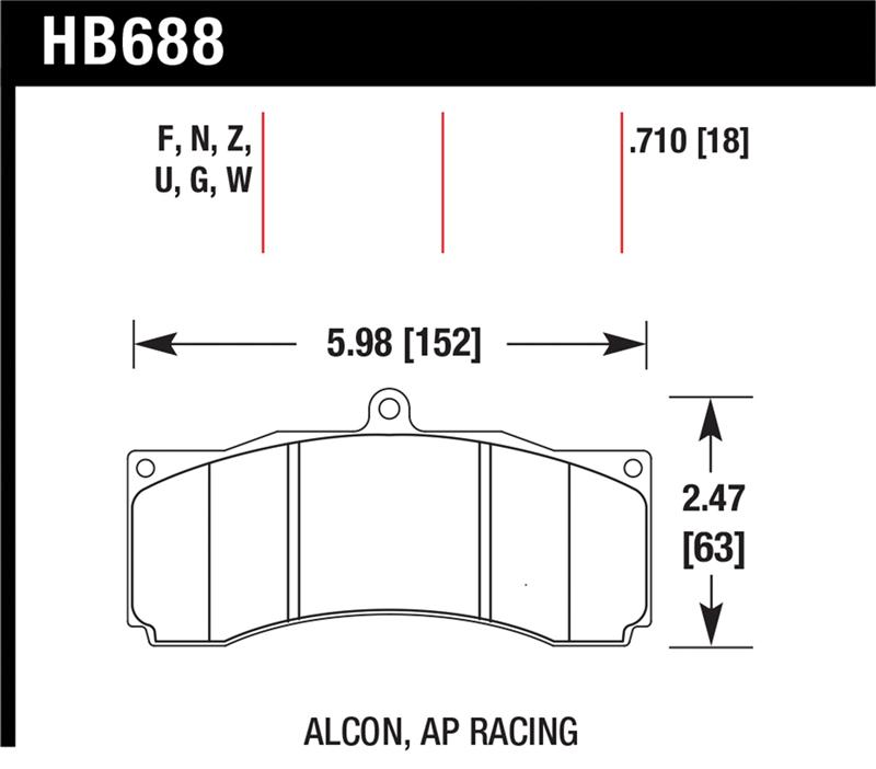 Picture of Hawk Performance HAWK HP+ Brake Pad Sets - HB688N.710