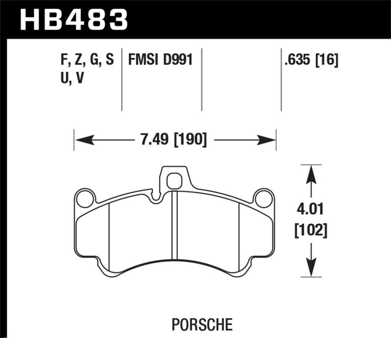 Picture of Hawk Performance HAWK Ceramic Brake Pad Sets - HB483Z.635