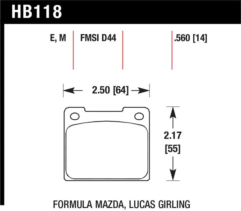 Picture of Hawk Performance HAWK Blue 9012 Brake Pad Sets - HB118E.560