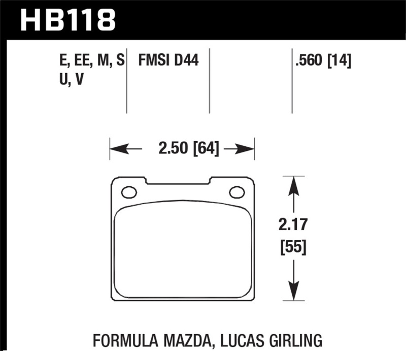 Picture of Hawk Performance HAWK Blue 9012 Brake Pad Sets - HB118E.560