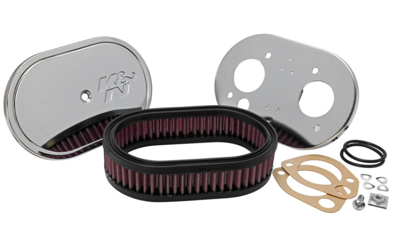 Picture of K&N Custom Racing Assembly Oval Red - 1.75in Filer Height
