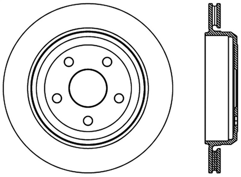 Picture of Sport Slotted Brake Rotor; Rear Left