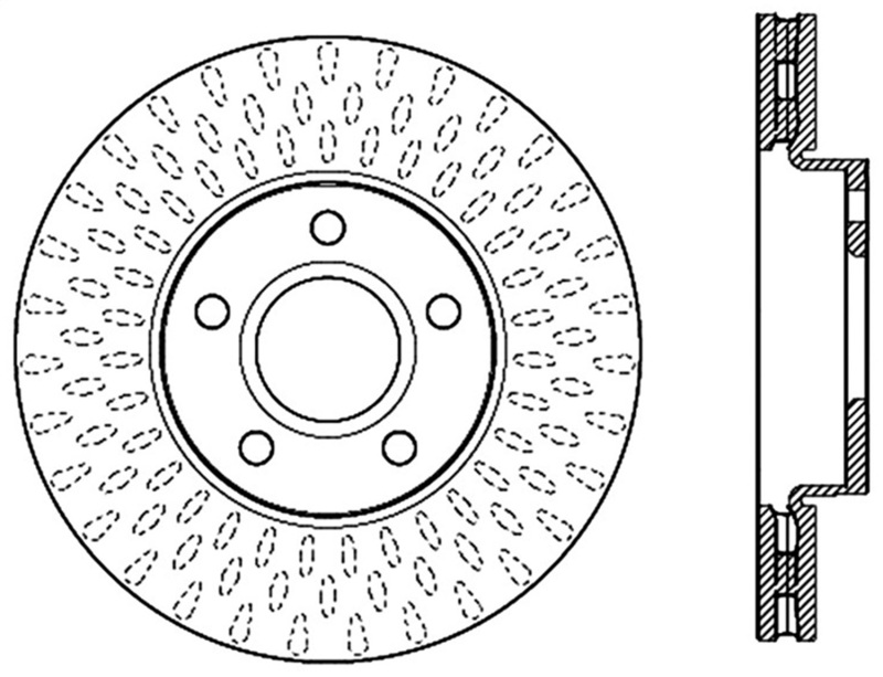 Picture of Sport Slotted Brake Rotor; Front Left