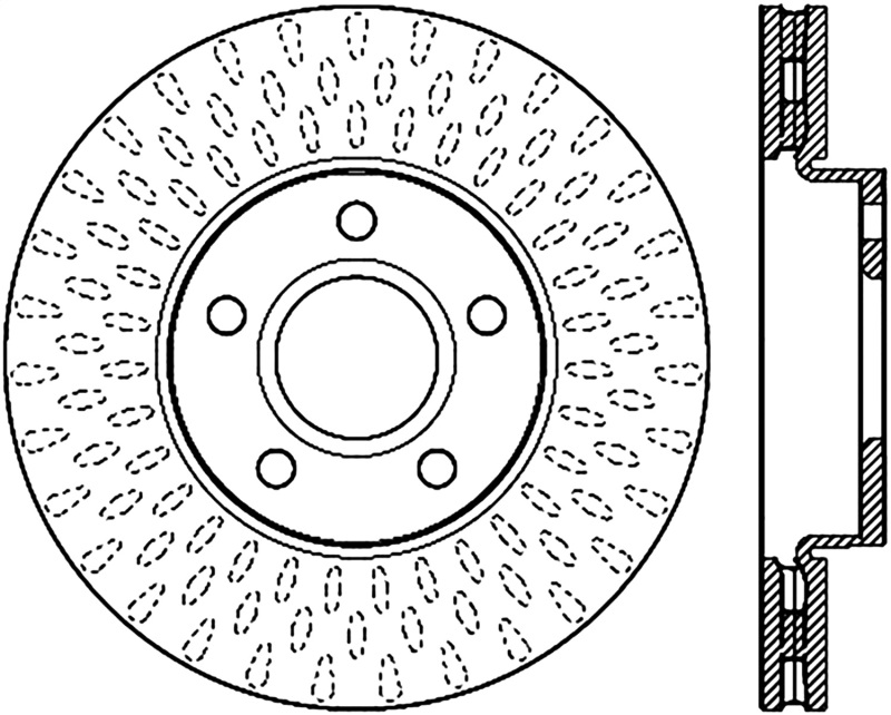Picture of Sport Slotted Brake Rotor; Front Right