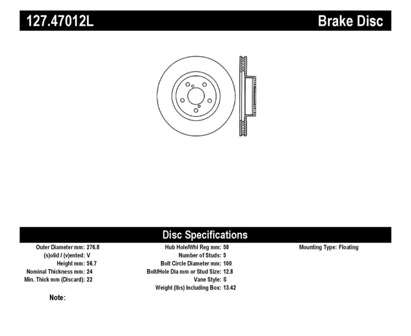 Picture of Sport Drilled & Slotted Brake Rotor; Front Left