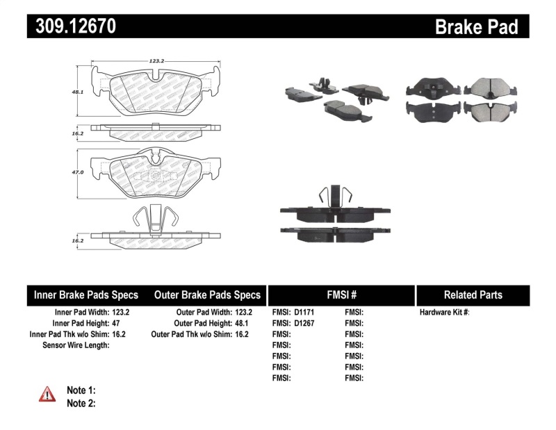 Picture of Sport Brake Pads with Shims and Hardware