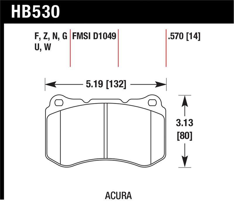Picture of Hawk Performance HAWK DTC-30 Brake Pad Sets - HB530W.570