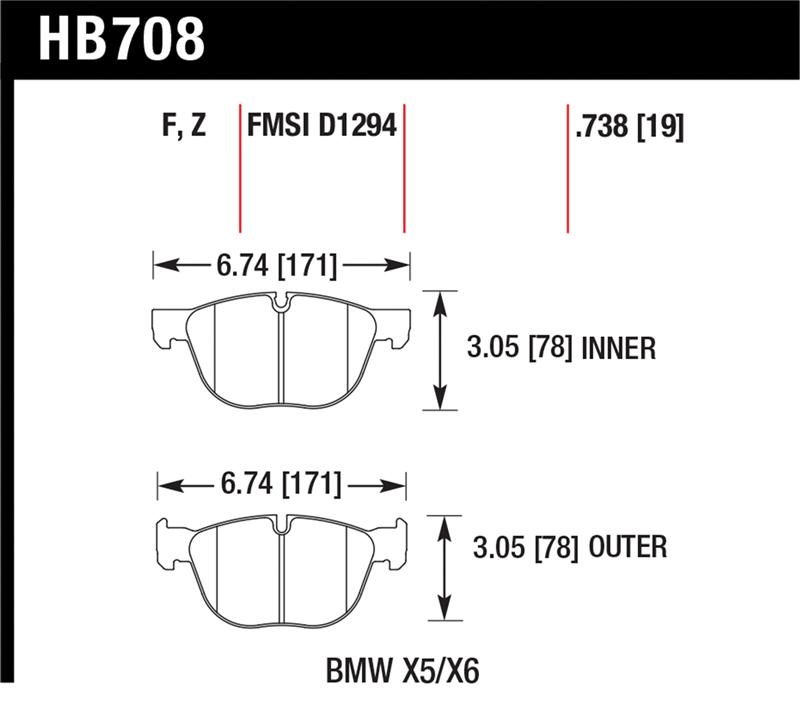 Picture of Hawk Performance HAWK Ceramic Brake Pad Sets - HB708Z.738