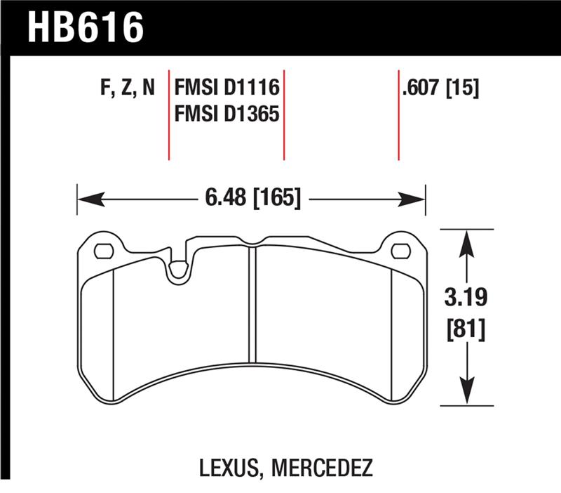 Picture of Hawk Performance HAWK DTC-60 Brake Pad Sets - HB616G.607