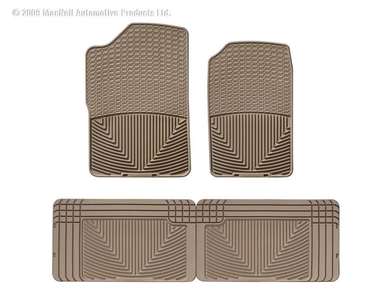Picture of WeatherTech 80-99 GMC C/K Series Pickup Front and Rear Rubber Mats - Tan