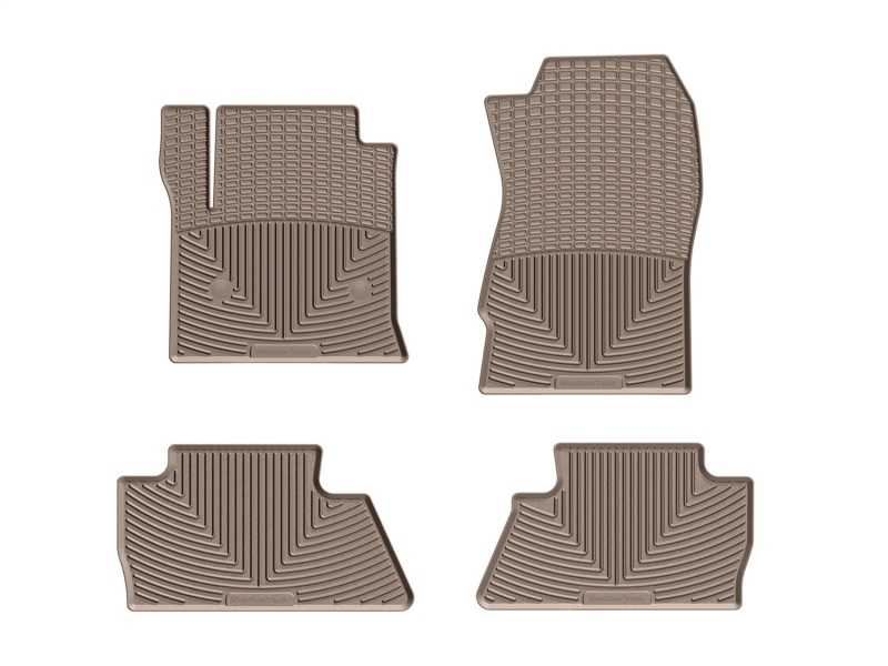 Picture of WeatherTech 14+ Chevrolet Silverado Front and Rear Rubber Mats - Tan