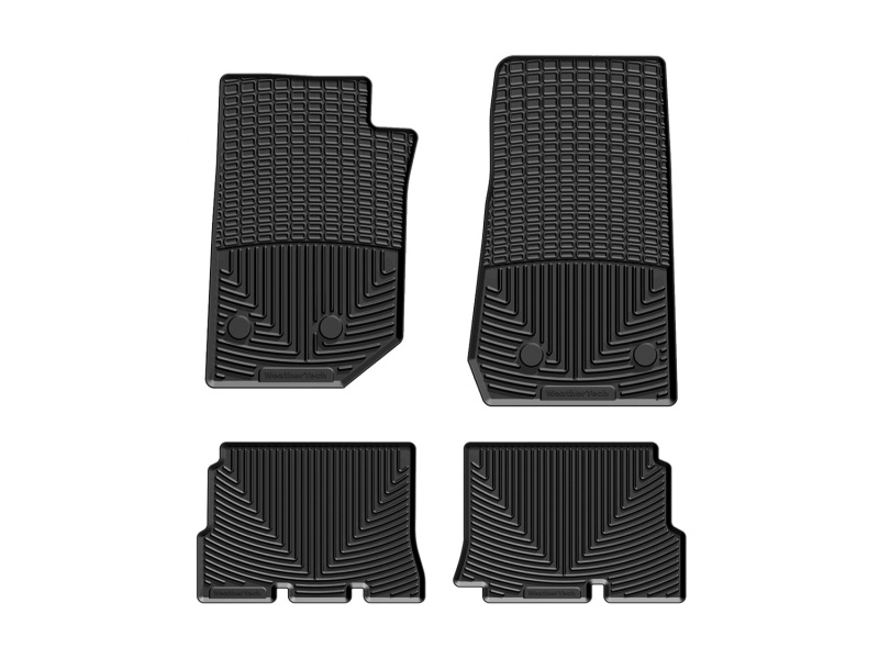 Picture of WeatherTech 2014+ Jeep Wrangler Unlimited Front Rear Rubber Floor Mats - Black