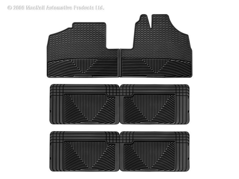 Picture of WeatherTech 99-04 Honda Odyssey Front/Rear/and Rear Rubber Mats - Black