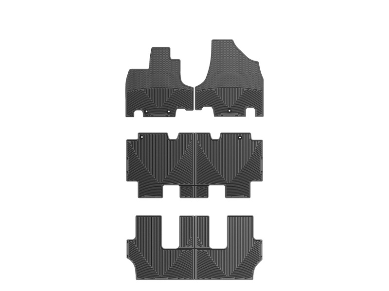 Picture of WeatherTech 11+ Honda Odyssey Front/Rear/and Rear Rubber Mats - Black