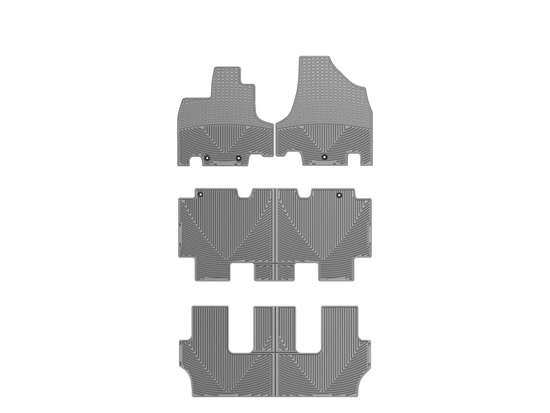 Picture of WeatherTech 11+ Honda Odyssey Front/Rear/and Rear Rubber Mats - Grey