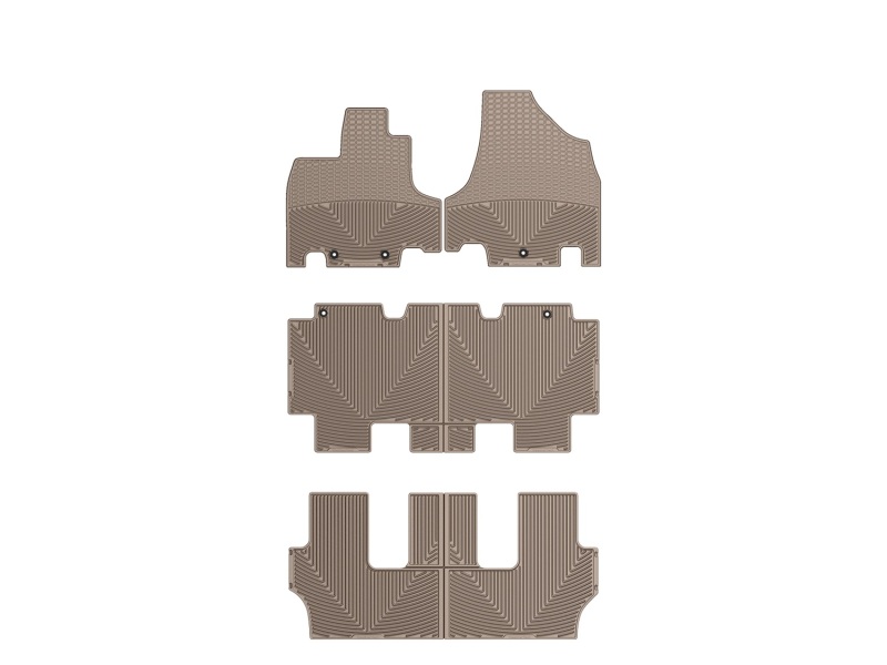 Picture of WeatherTech 11+ Honda Odyssey Front/Rear/and Rear Rubber Mats - Tan
