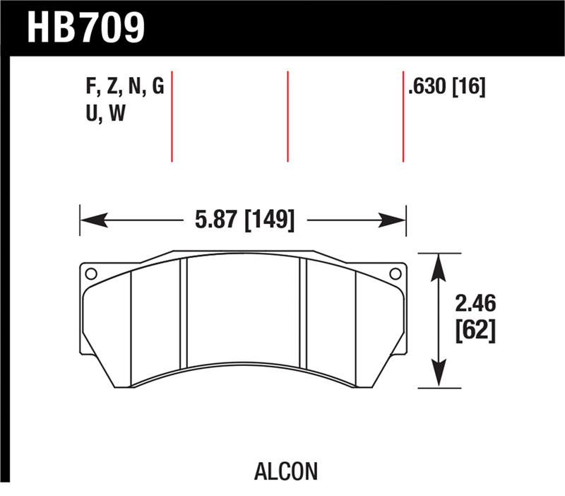 Picture of Hawk Performance HAWK DTC-70 Brake Pad Sets - HB709U.630