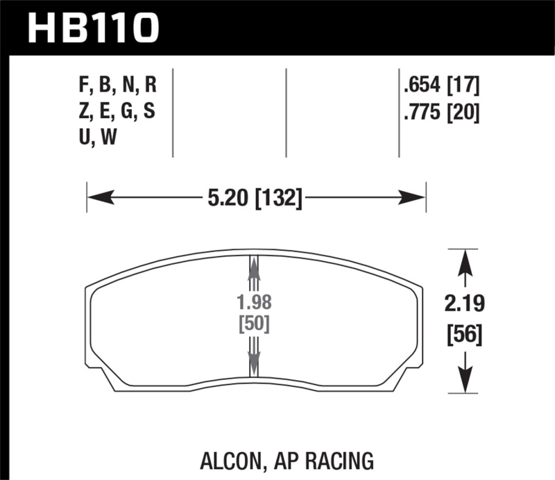 Picture of Hawk Performance HAWK DTC-60 Brake Pad Sets - HB110G.775