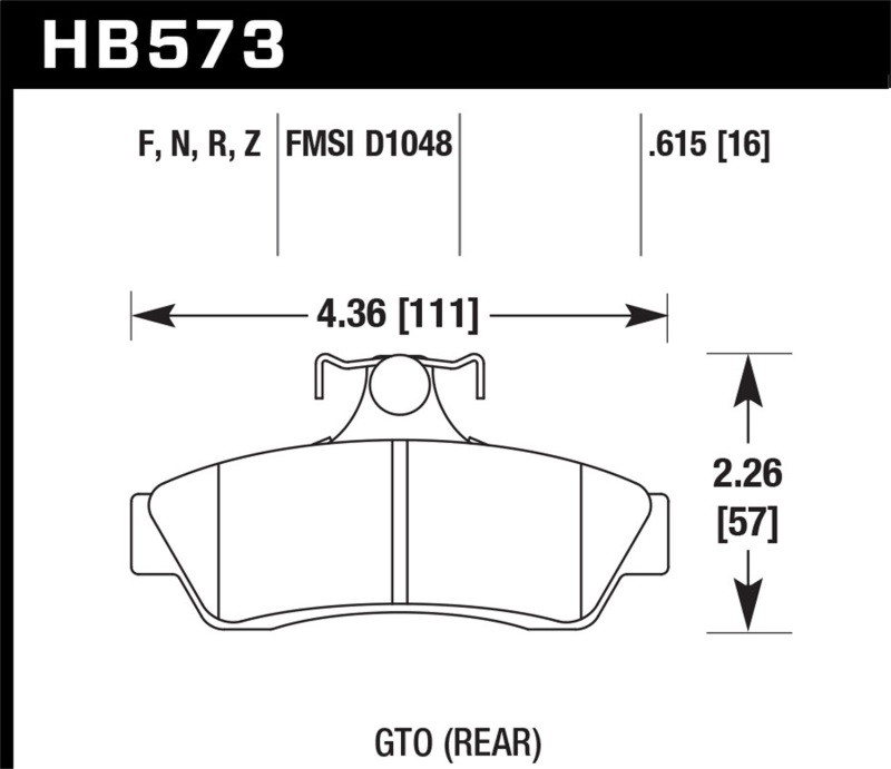 Picture of Hawk Performance HAWK HPS 5.0 Brake Pad Sets - HB573B.615