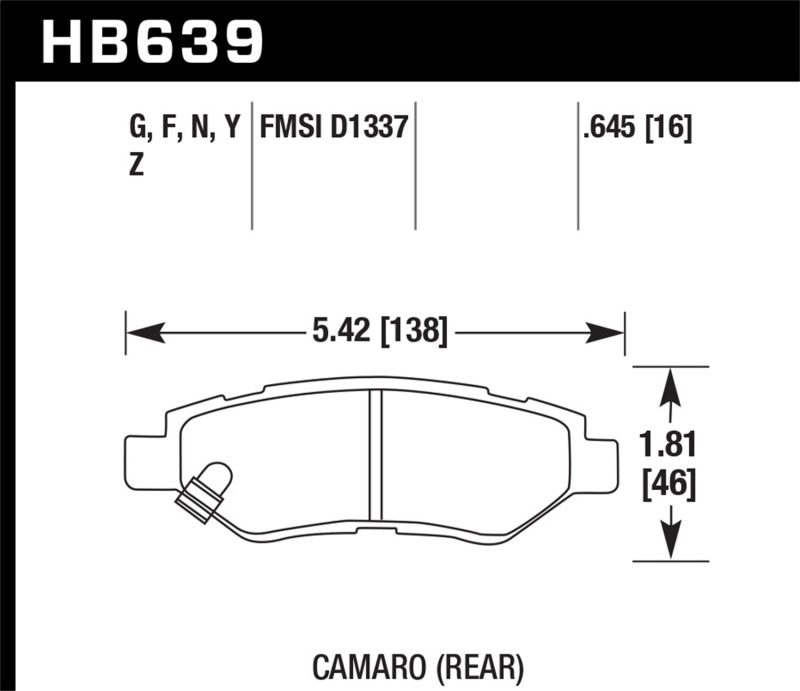 Picture of Hawk Performance HAWK HPS 5.0 Brake Pad Sets - HB639B.645