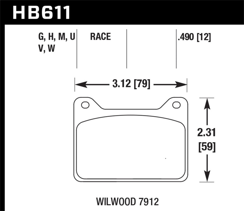 Picture of Hawk Performance HAWK DTC-60 Brake Pad Sets - HB611G.490