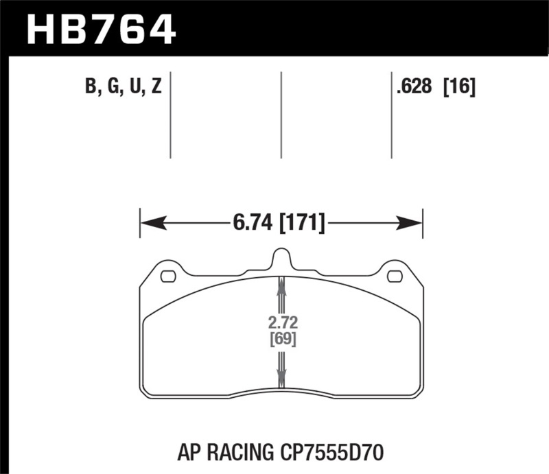 Picture of Hawk Performance HAWK DTC-60 Brake Pad Sets - HB764G.628