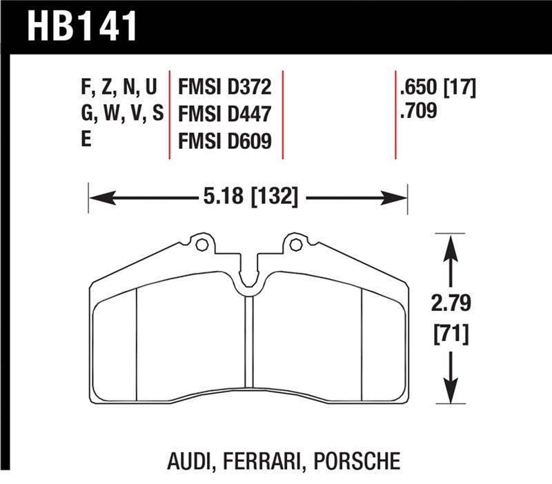 Picture of Hawk Performance HAWK HP+ Brake Pad Sets Rear - HB141N.650