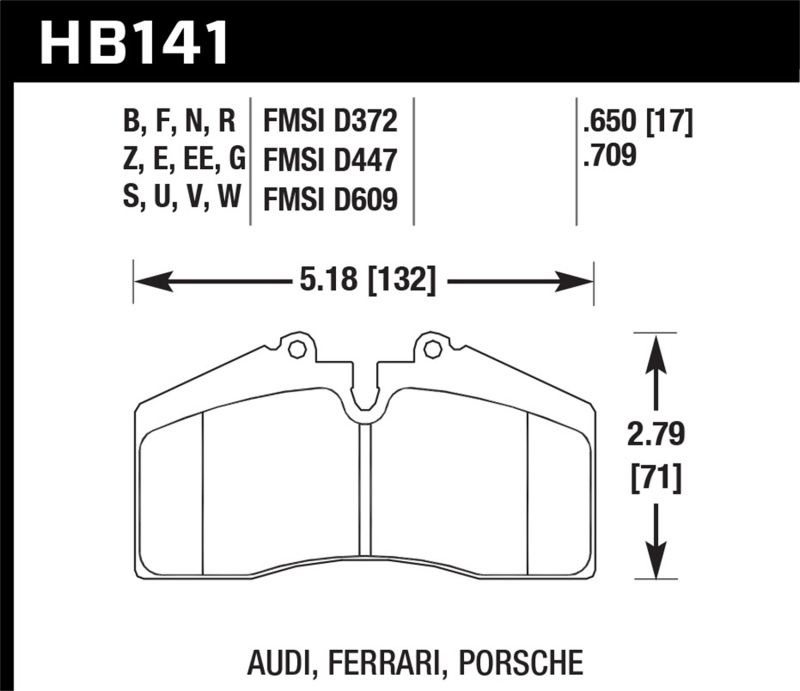 Picture of Hawk Performance HAWK HP+ Brake Pad Sets Rear - HB141N.650