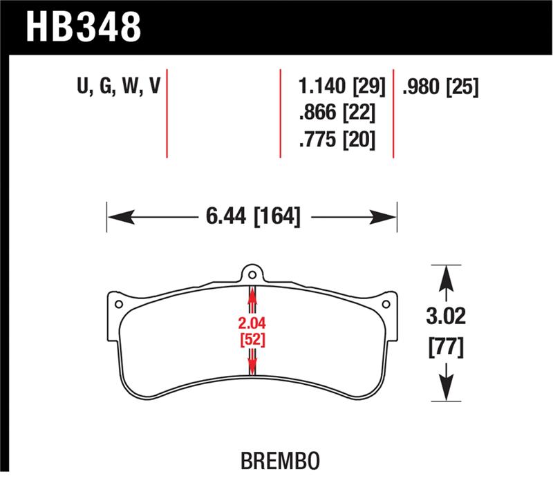 Picture of Hawk Performance HAWK DTC-70 Brake Pad Sets - HB348U.980
