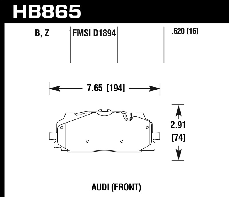 Picture of Hawk Performance HAWK Ceramic Brake Pad Sets - HB865Z.620