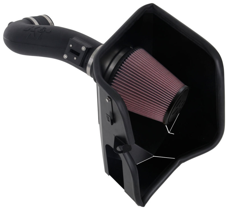 Picture of KN K&N 2019+ Chevrolet 1500 5.3L / 6.2L V8 F/I AirCharger Performance Intake System Cold Air Intakes - 63-3110