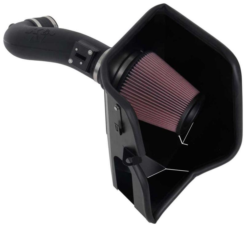 Picture of KN K&N 2019+ Chevrolet 1500 5.3L / 6.2L V8 F/I AirCharger Performance Intake System Cold Air Intakes - 63-3110