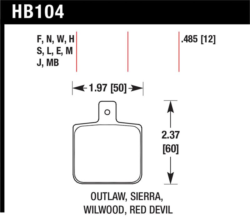 Picture of Hawk Performance HAWK HP+ Brake Pad Sets - HB104N.485