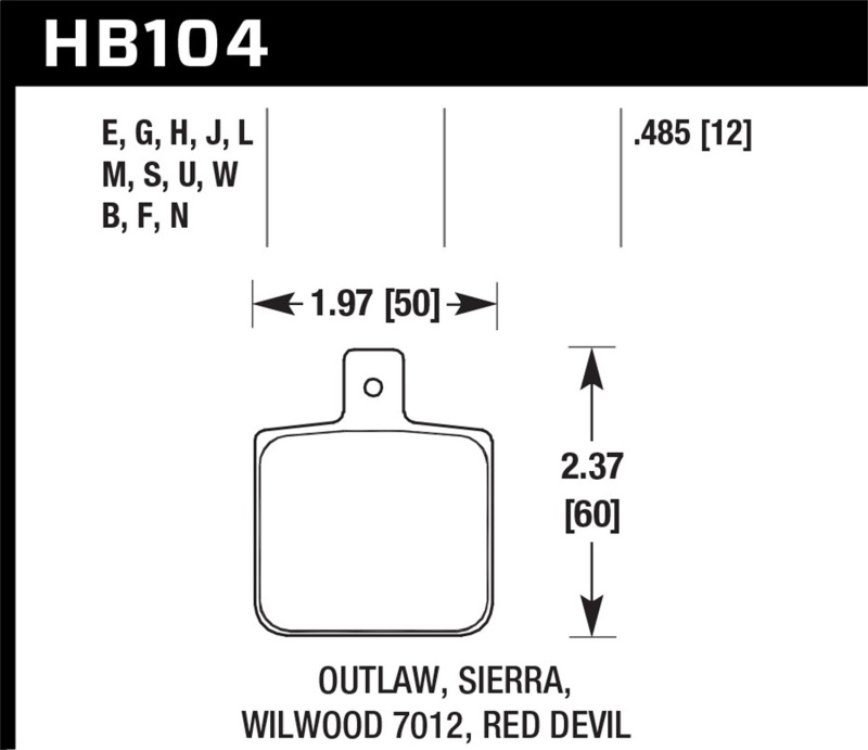 Picture of Hawk Performance HAWK HP+ Brake Pad Sets - HB104N.485