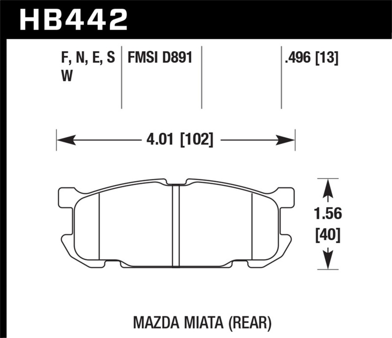 Picture of Hawk Performance HAWK DTC-60 Brake Pad Sets - HB442G.496