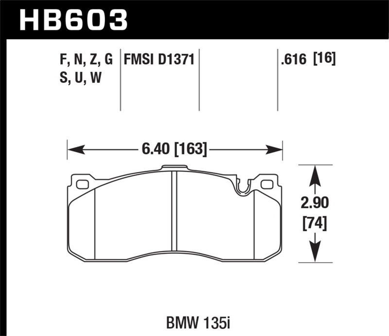 Picture of Hawk Performance HAWK HPS 5.0 Brake Pad Sets - HB603B.616