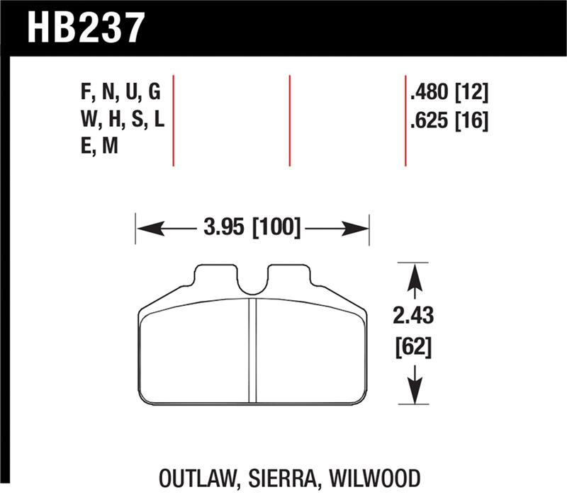 Picture of Hawk Performance HAWK Black Brake Pad Sets - HB237M.480