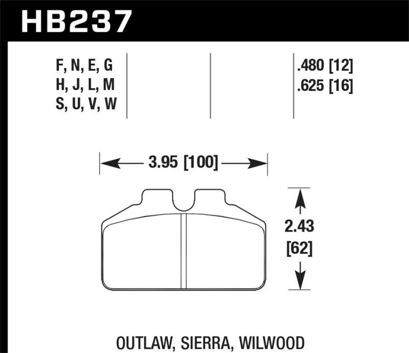 Picture of Hawk Performance HAWK Black Brake Pad Sets - HB237M.480