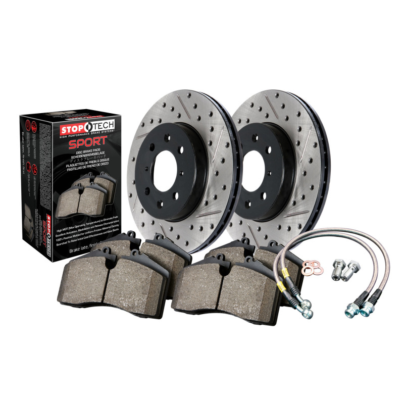 Picture of Sport Axle Pack; Slotted and Drilled; Rear Brake Kit with Brake lines