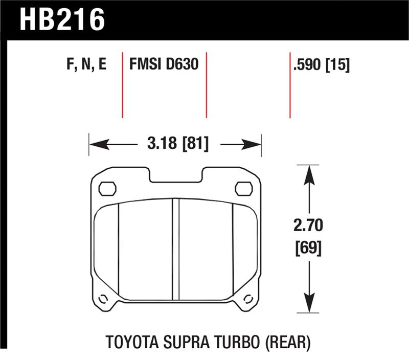 Picture of Hawk Performance HAWK HPS Brake Pad Sets - HB216F.590