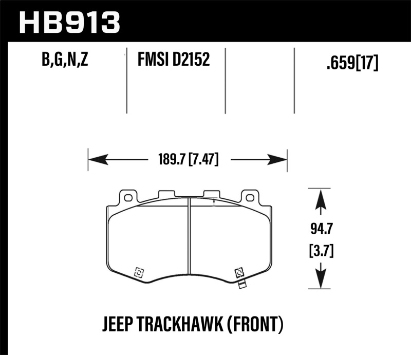 Picture of Hawk Performance HAWK Ceramic Brake Pad Sets - HB913Z.659