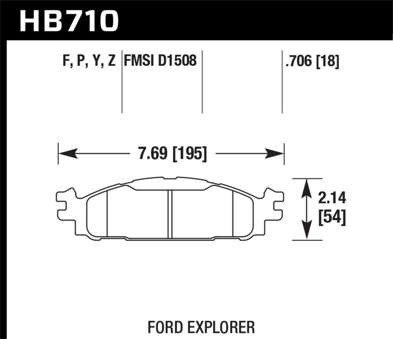 Picture of Hawk Performance HAWK HPS 5.0 Brake Pad Sets - HB710B.706
