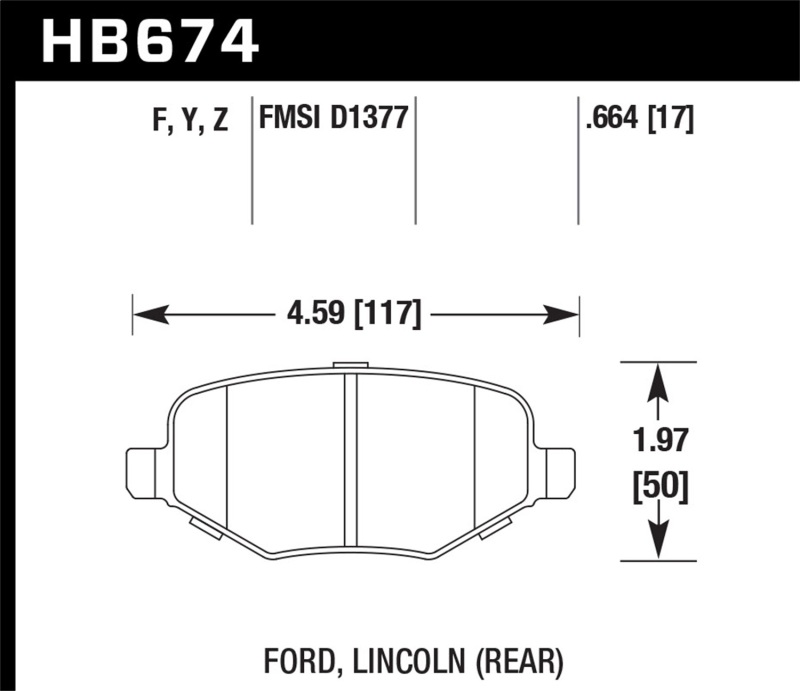 Picture of Hawk Performance HAWK HPS 5.0 Brake Pad Sets - HB674B.664