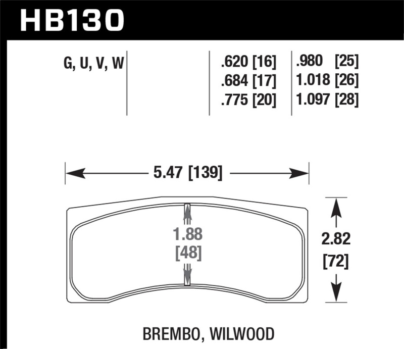 Picture of Hawk Performance HAWK DTC-50 Brake Pad Sets - HB130V.775